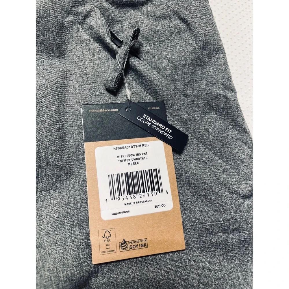 The North Face W MED GRAY Freedom Insulated Snow Pants‎ Waterproof NWT Gray NWT
